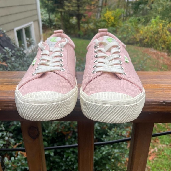 Cariuma OCA Low Sneaker in Pink Rose Canvas - Women's Size 10 1/2 - Picture 15 of 16